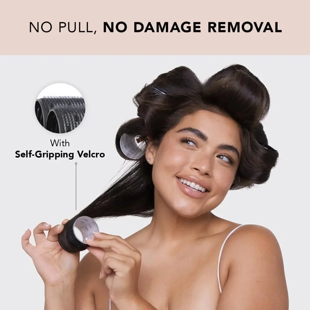 Ceramic Thermal Hair Rollers for Women - Self Grip Rollers for Blowout Look Long